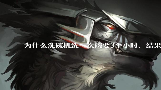 为什么洗碗机洗一次碗要3个小时，结果还是那么多年轻人决定要买一台放在家里？